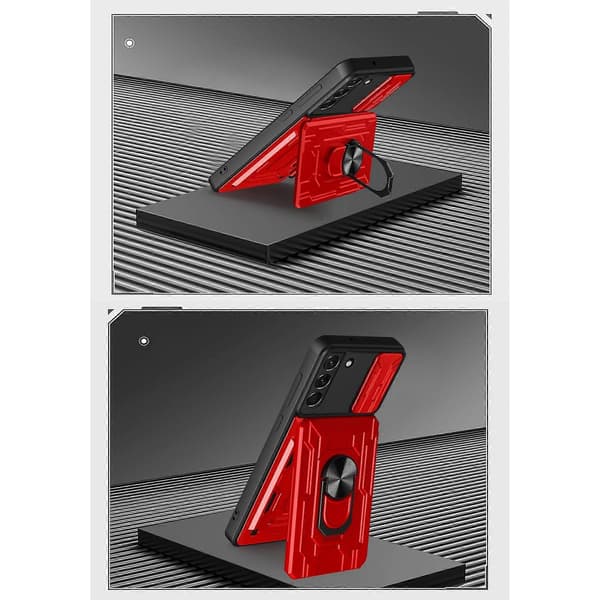 Til Samsung Galaxy S22 5G Sliding Camshield Card Telefoncover