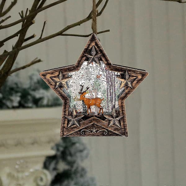 Julepynt Juledekorasjon Krystallkuler Snøfnugglys Lysende Julenisselys Julegaver