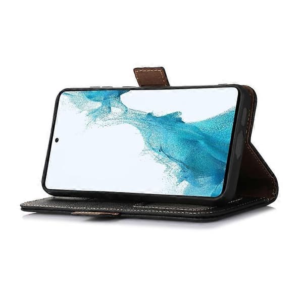 Til Samsung Galaxy A05 Side-Magnetisk TJ Ægte Læder RFID Telefonetui
