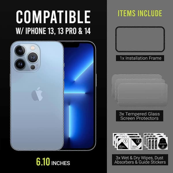 2kpl iPhone 13/13 Pro yksityisyysnäytönsuoja iPhone 13/13 Pro 25-26