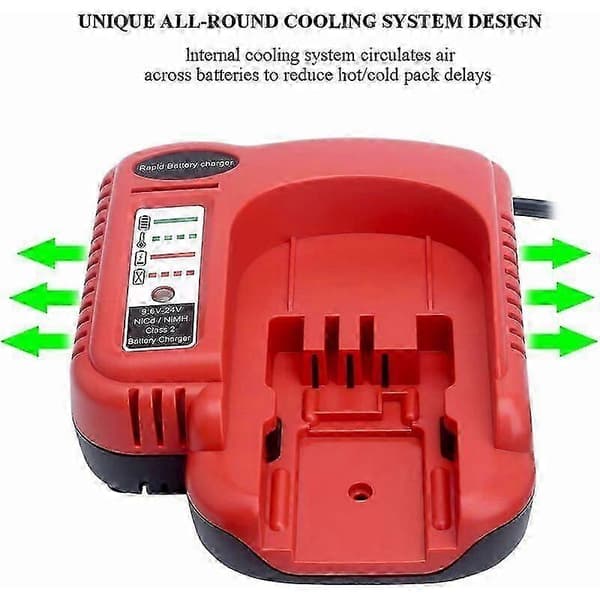For Black & Decker BDFC240 9.6V-24V Verktøy NiMH NiCd Batterilader OCD