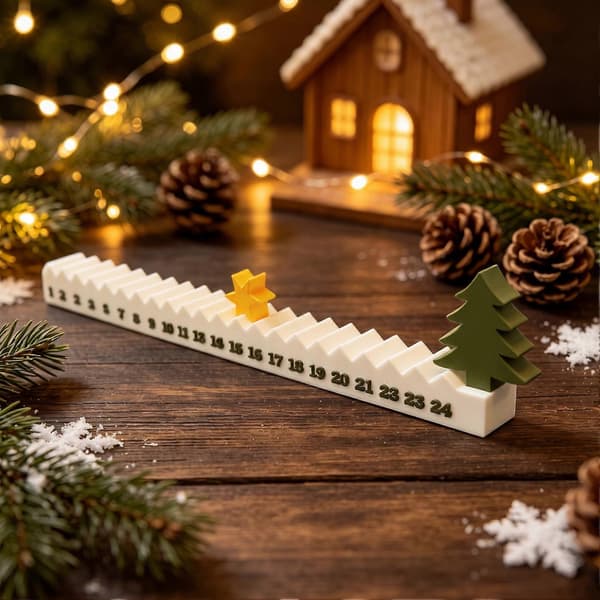 3D-printet stjerne-julekalender - 24-dagers bevegelig adventskalender
