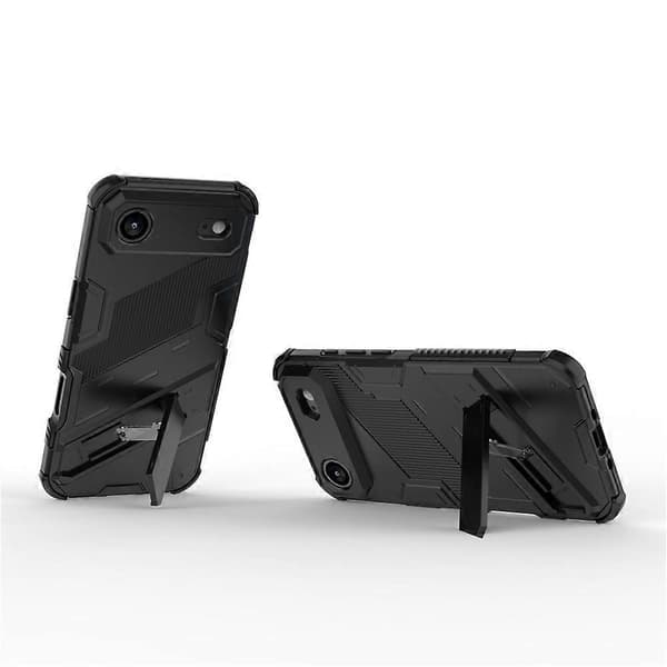 Kompatibel med iPhone 17 Air-deksel PC + TPU Støtsikkert telefondeksel med stativ