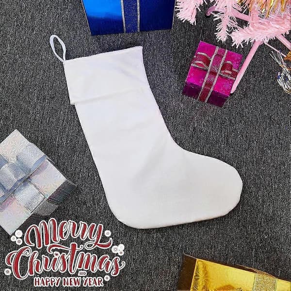 Julesokk, Jule-sublimering fiberduk-sokker, Hvit jul