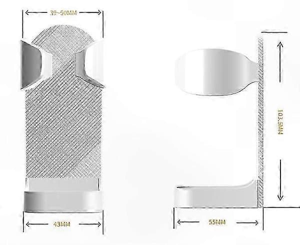 Vit väggmonterad förvaring för badrumstillbehör, 2-pack multifunktionell organizer för borstar, rakhyvlar och verktyg