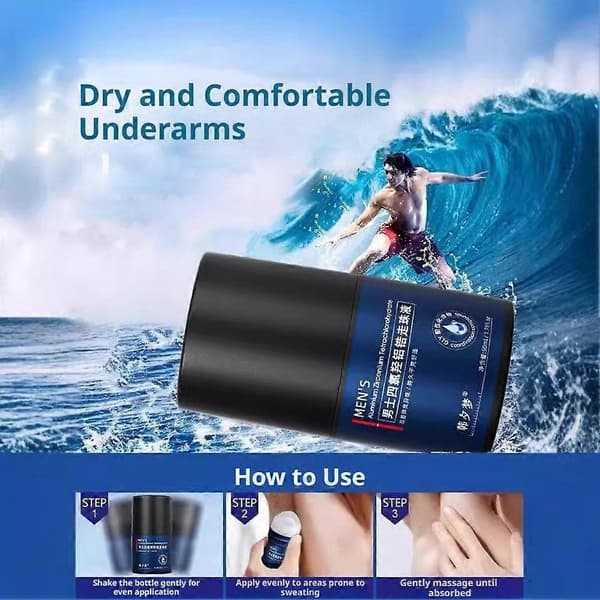 Roll-on deodorant for men - Hurtigtørkende og med Köln-duft (50g)