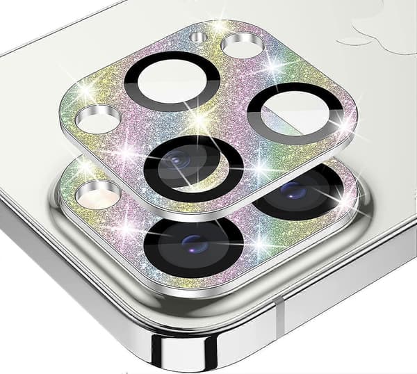 Iphone 13 Pro - Iphone 13 Pro Max Kamerabeskytter-Farverig Glitter