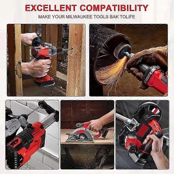 Li-Ion Batterilader Multispenningslader for Milwaukee M18 14.4V-18V 48-11-1850/1840/1815/1828 E