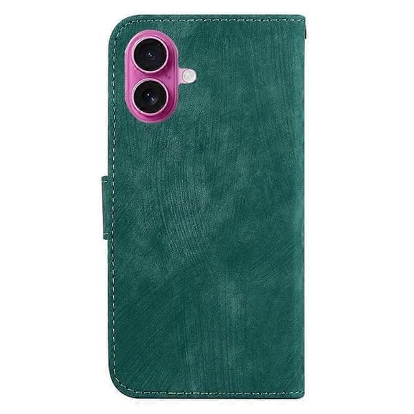 iPhone 17 Lille Tiger Præget Læder Telefoncover