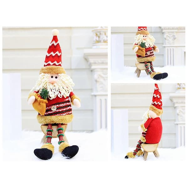 Romdekorasjon salg gaver julefigurer sittende dukker med lange ben husholdningsartikler julepynt A