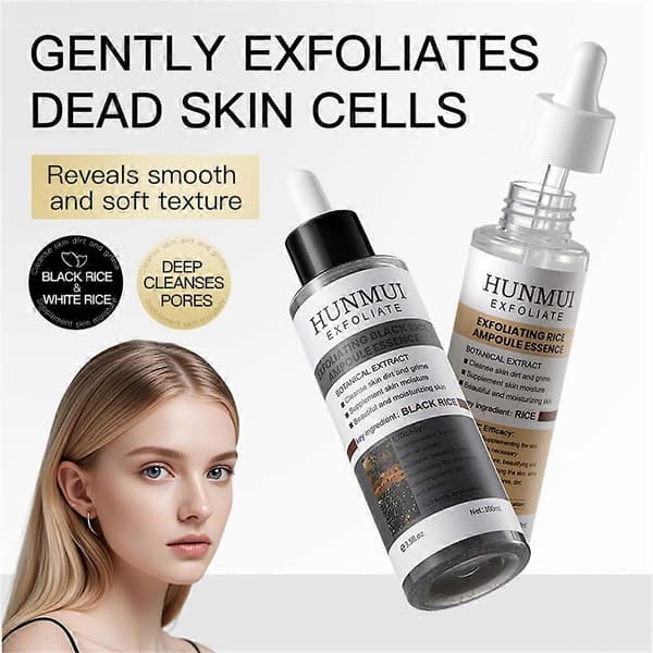 100 ml PEEL SHOT GLOW EXFOLIANT RISAMPULE (HVIT RIS/SVART RIS) (Svart)