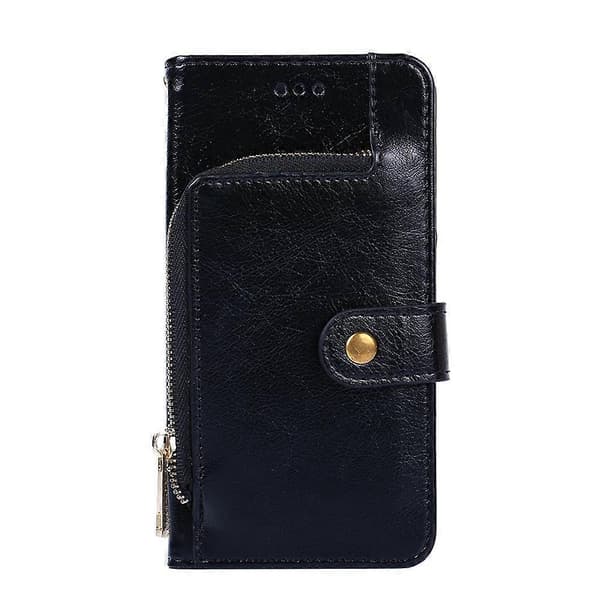 För Samsung Galaxy A03 EU Zipper Bag Läder Phone Case