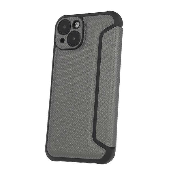 iPhone 16 Pro Max - Smart Carbon -mobiililompakko, hopea