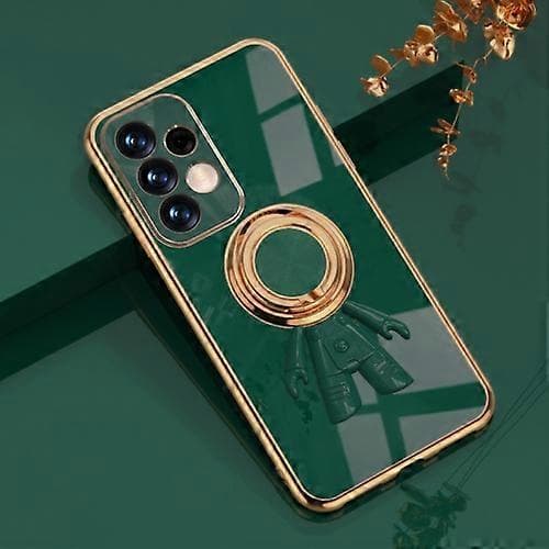 For Samsung Galaxy A73 6D Plating Astronaut Ring Kickstand Telefonveske