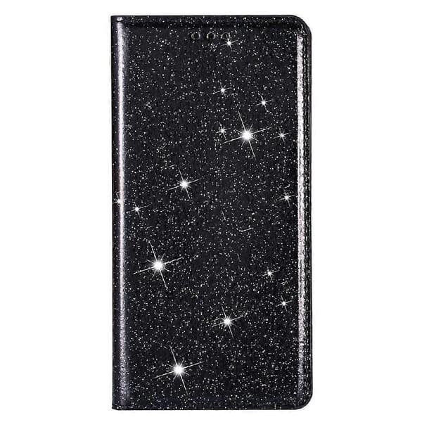 Glitter Flipfodral för iPhone 16 Pro Max Magnetisk Stängning Korthållare PU Läder Flipfodral Plånbok
