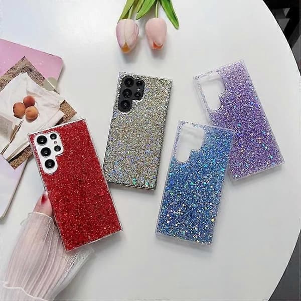 Til Samsung Galaxy A14 5G Glitter Paljetter Epoxy TPU Telefondeksel