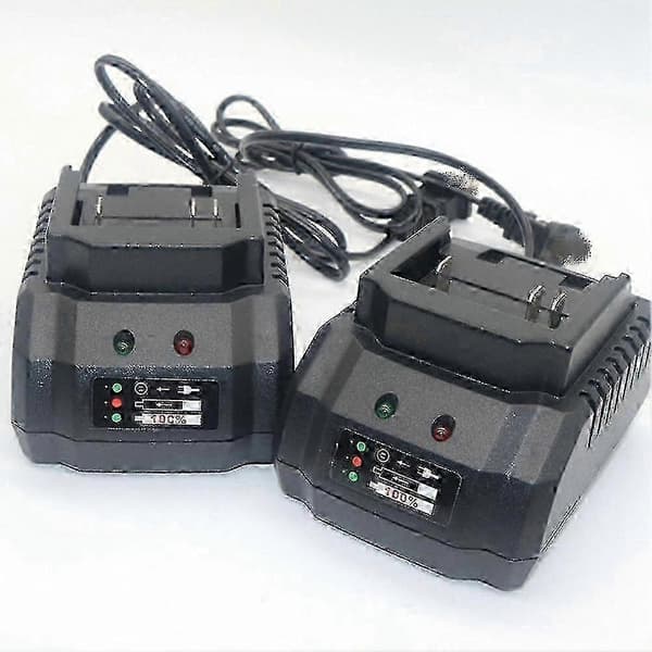 EU-plugg 18V 21V litiumbatterilader for elektroverktøy med hurtigladefunksjon