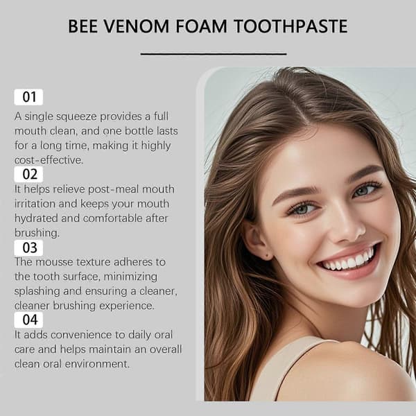 Bee Venom Toothpaste, Gum Protection & Deep Clean for Bee Venom, Tartar & Stain Remover, Bee Venom Toothpaste, Plaque Toothpaste