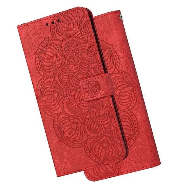 Til Samsung Galaxy A02s 166mm Mandala præget Flip Læder Telefonetui