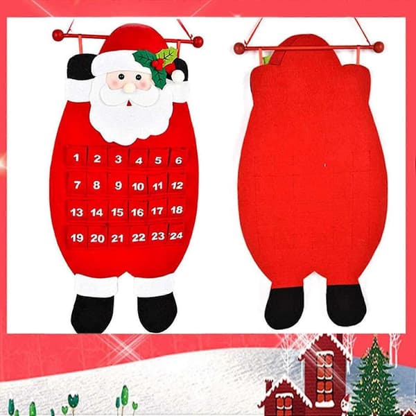 Jule-adventskalender med 24-dages nedtælling til julepynt