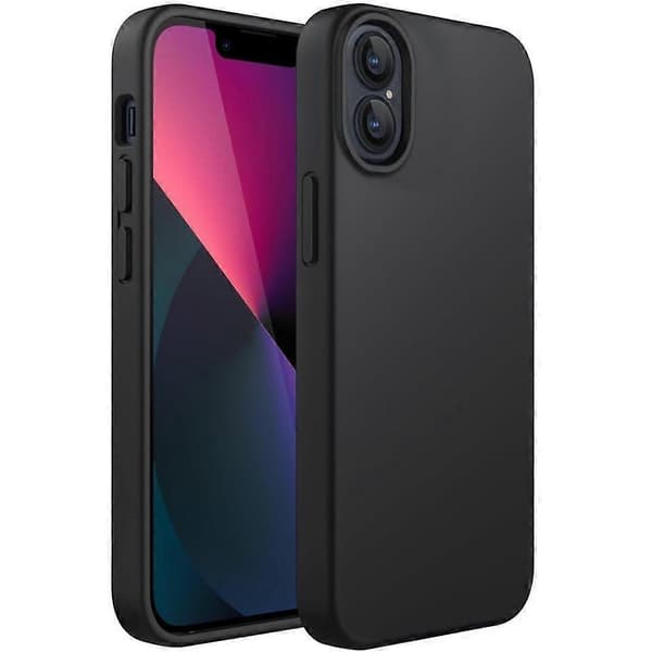 iPhone 16 Plus Mat Sort Silikone Cover