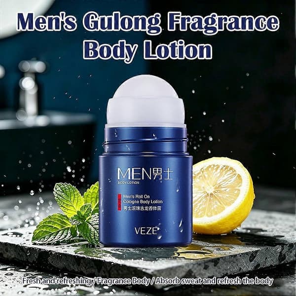 Herrparfym Body Lotion med Gulong Doft Roll-on Deodorant för Långvarig Doft