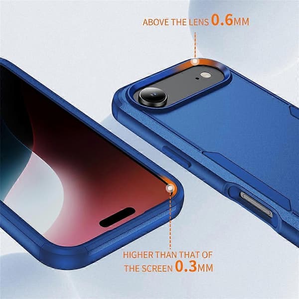 Kompatibel med iPhone 17 Air Case 3-i-1 støtsikkert TPU PC-telefondeksel