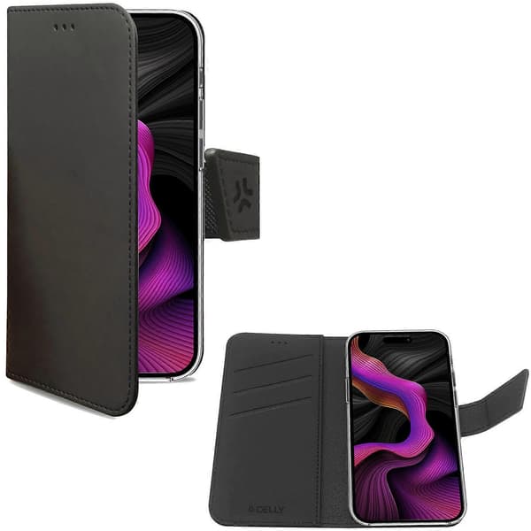 Wally Plånboksfodral iPhone 15 Plus Svart