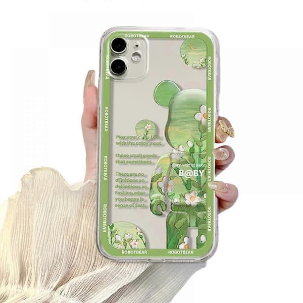 Violent Bear 3D Mjukt TPU-telefonfodral för iPhone 13 Pro Max (grön)