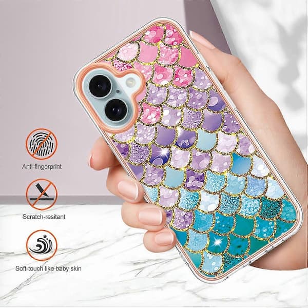 Galvanisering TPU-deksel til iPhone 16
