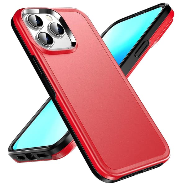 Enfärgat telefonfodral för iPhone 13 Pro Max för iPhone 13 Pro Max Röd