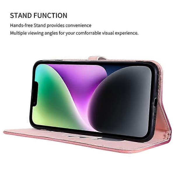 Kompatibel til iPhone 13 Krokodille Tekstur Etui Gradient Farve Læder Telefon Cover med rem