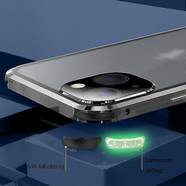 25-26 Magnetisk herdet glassdeksel til iPhone 13 Pro