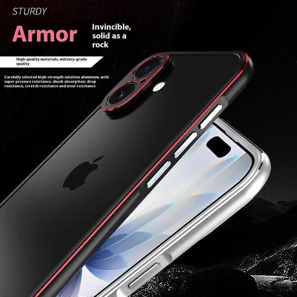 Til iPhone 17 Bumper Cover Telefonramme uden bagside med Linsebeskyttelse