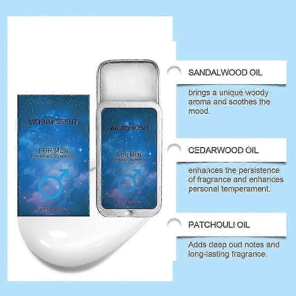 Sandelved Solid-Parfyme Langvarig Duft Dating Kvinner Dufter Deodorant