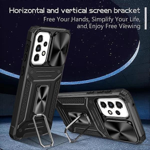 För Samsung Galaxy A33 5G Camshield Robot TPU Hybrid PC-telefonfodral