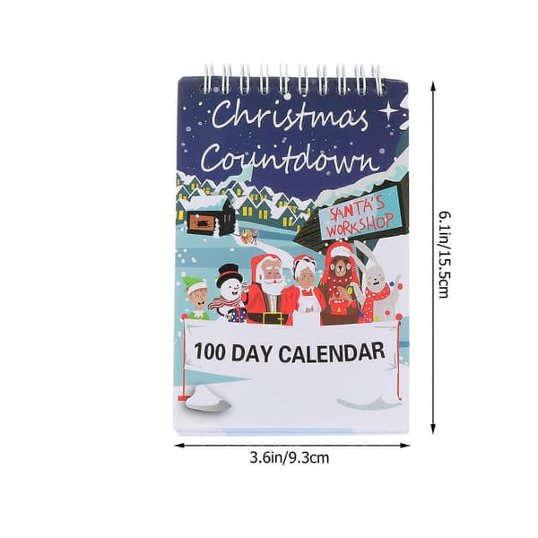 Farverig papir-nedtællingskalender jule-bordkalender 1 stk.