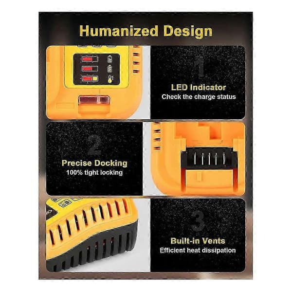 DCB112 Batterilader Erstatning for Dewalt Batterilader for Dewalt 12V 20V Maks Litiumbatteri EU-plugg høy kvalitet