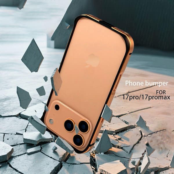 För iPhone 17 Pro Bumperfodral Aluminiumlegering TPU Anti-fall Skyddsram Telefonfodral