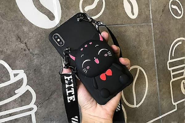 Iphone 13 Pro Max Cover Sød kat med crossbody-snor