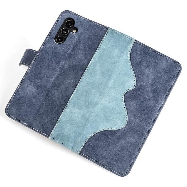 For Samsung Galaxy A14 5G Stitching Horisontal Flip Lærtelefonveske