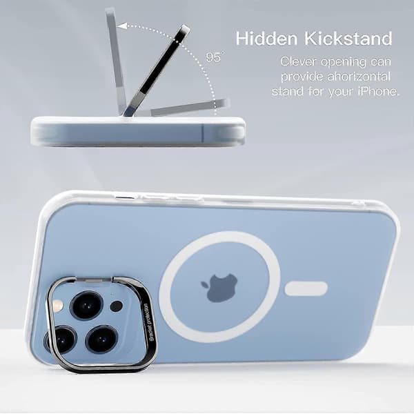 Magneettikotelo jalustalla, yhteensopiva iPhone 13 Pro Max/iPhone 13 Pro/iPhone 13, S