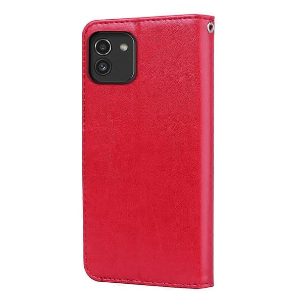 För Samsung Galaxy A03 164mm Rose Embossed Leather Phone Case