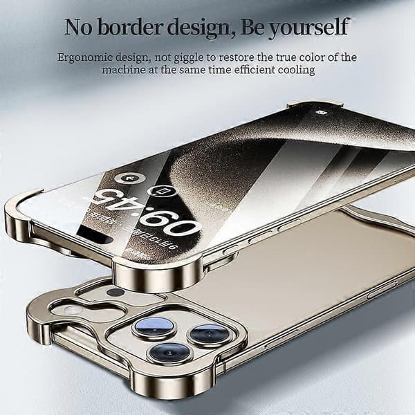 Ramlöst metalltelefonfodral för iPhone 17 Pro