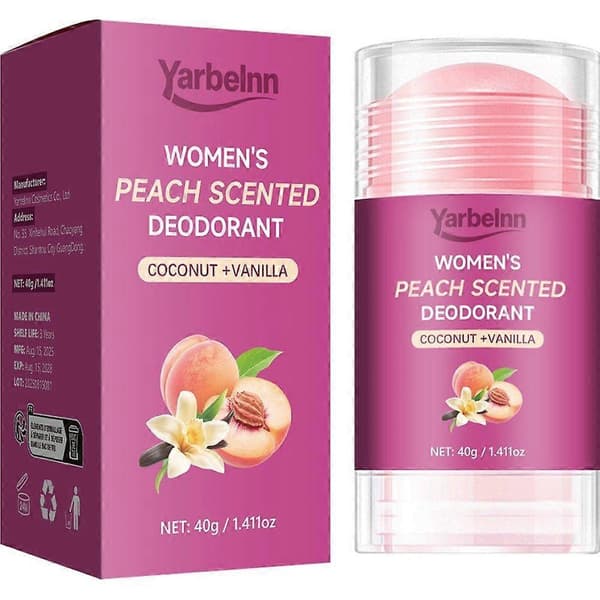 Yarbelnn Persikodoftande Deodorant 40g Långvarig Niacinamid