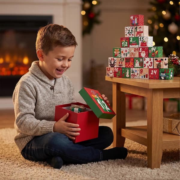24 stk. DIY julekalender-esker - Tomme pappesker for nedtelling