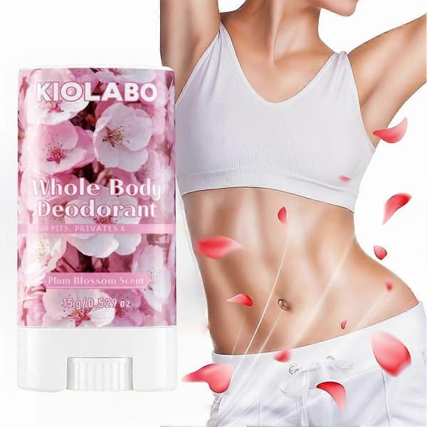 KIOLABO Helkroppsdeodorantstick - 72h Fräschhet & Plommonblomdoft