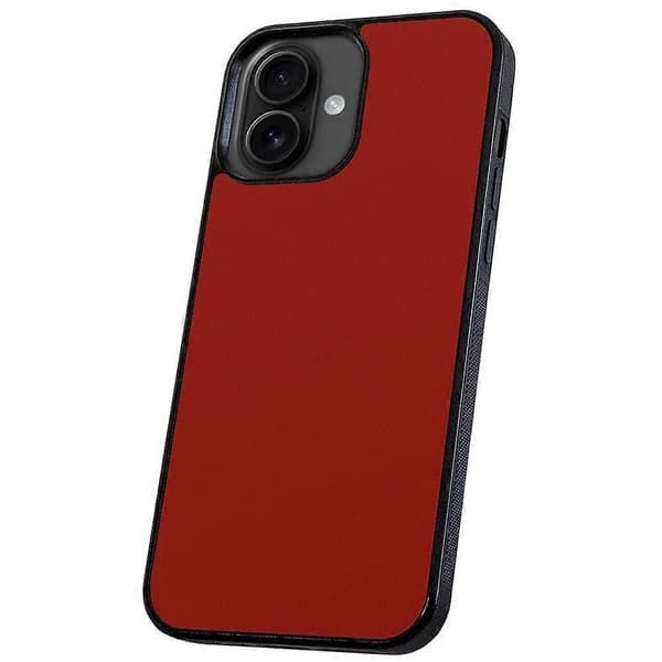 iPhone 16 - Deksel/Mobildeksel Mørkerød