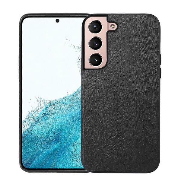 För Samsung Galaxy S22+ 5G Trätextur PU-telefonfodral