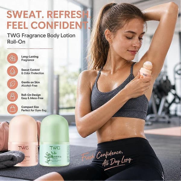 TWG Roll On Deodorant - 12 timers duft, ikke-klæbrig, 30 ml